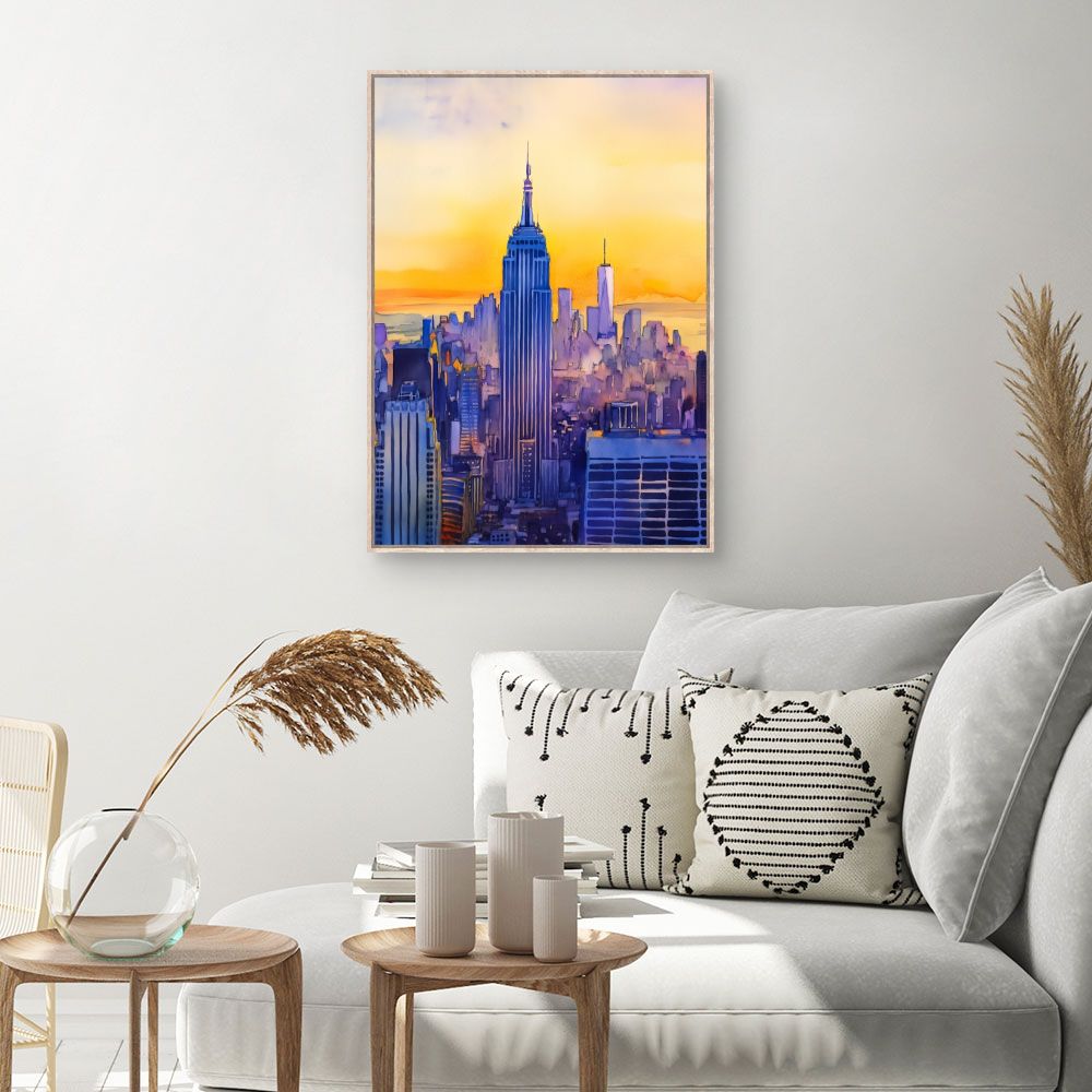 Toile Empire State Building – toile cadre naturel (slide 1, 60×90)