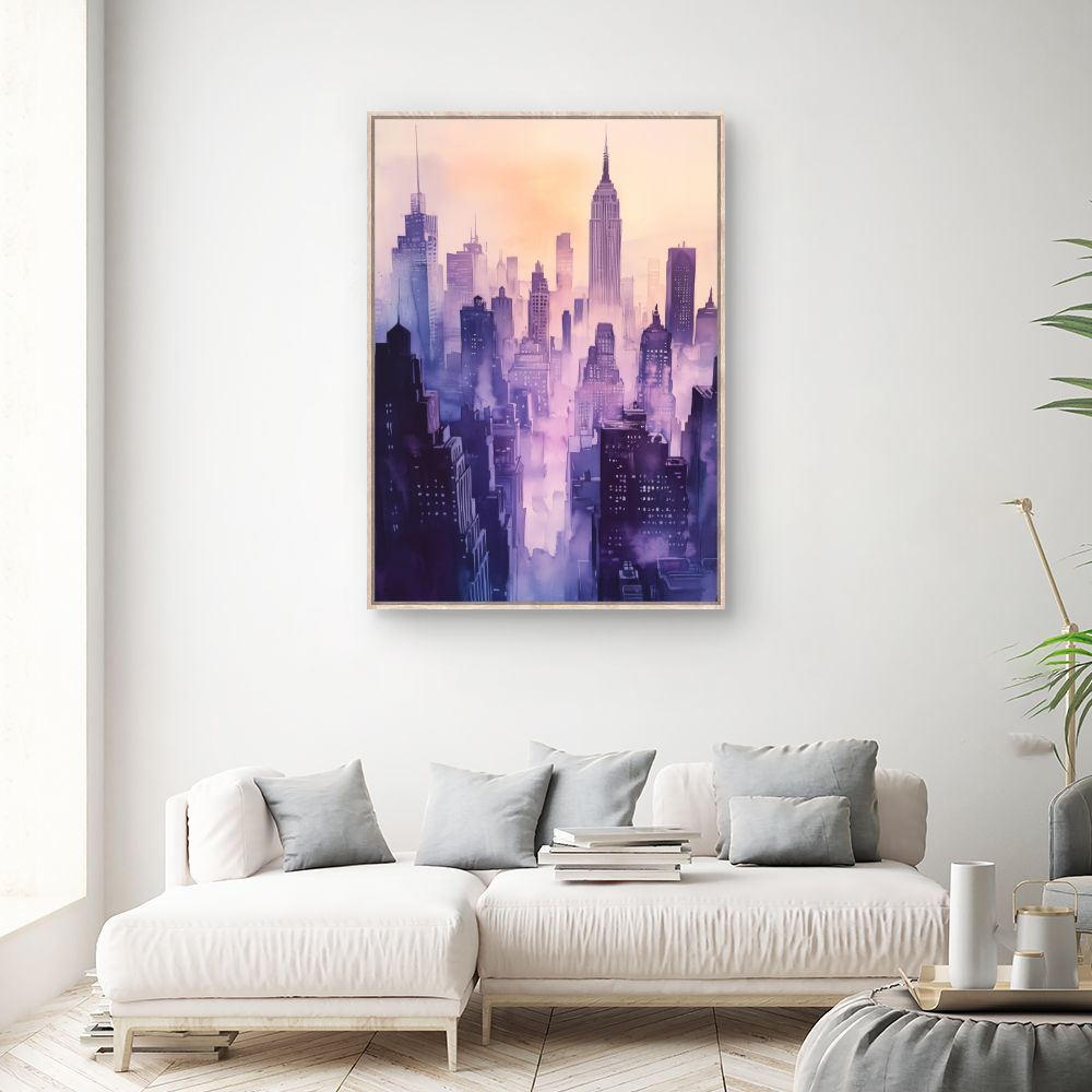 Toile "Crépuscule urbain"