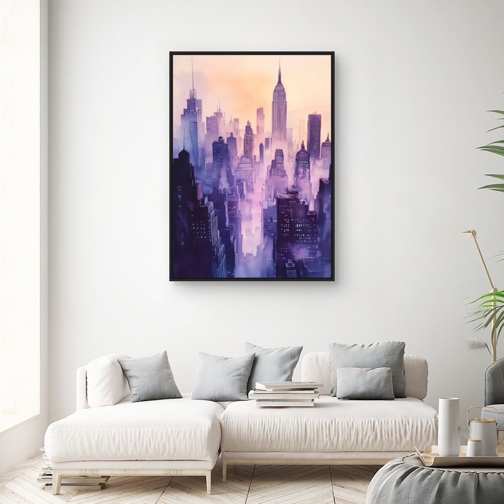 Toile "Crépuscule urbain"