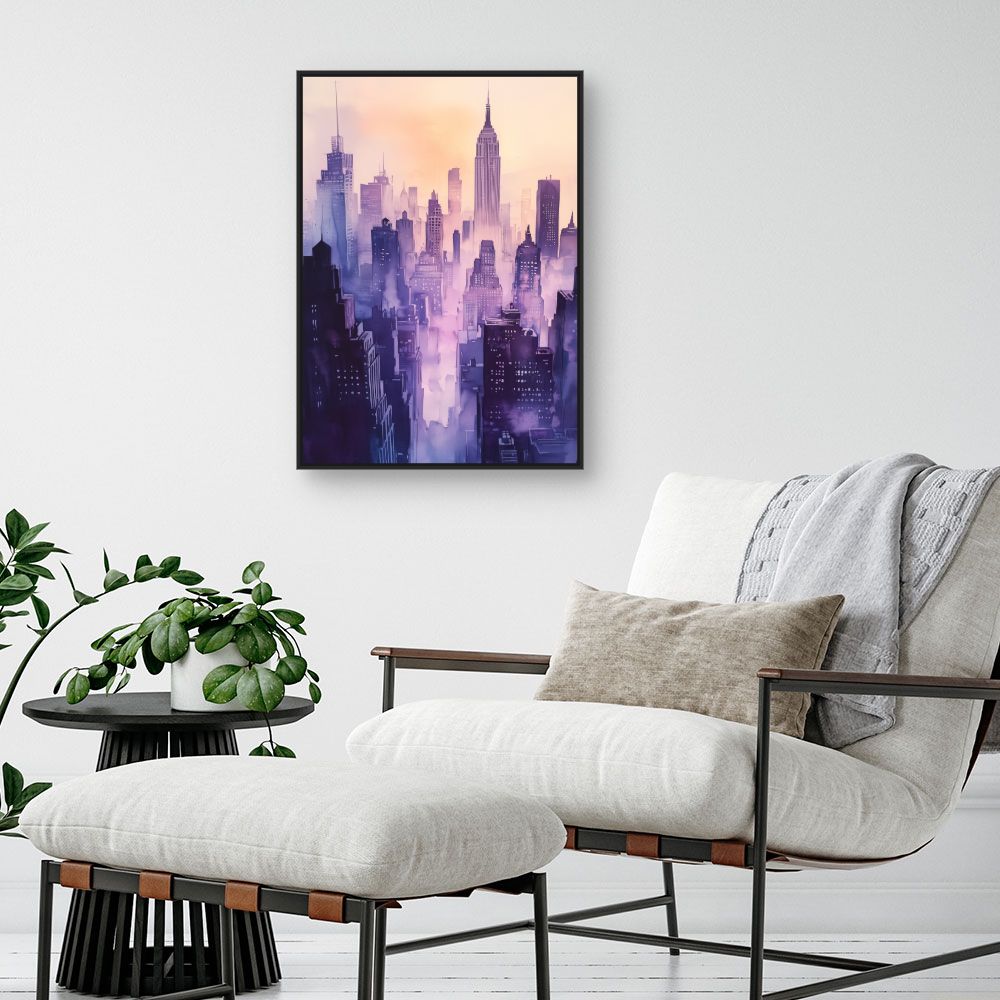 Toile "Crépuscule urbain"