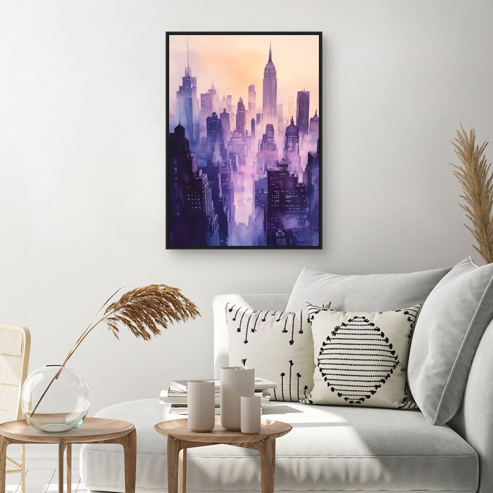 Toile "Crépuscule urbain"