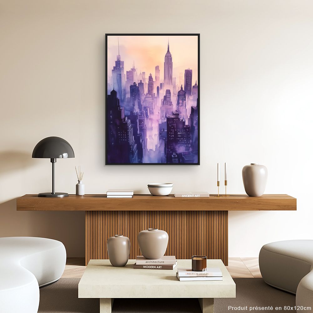 Toile "Crépuscule urbain"