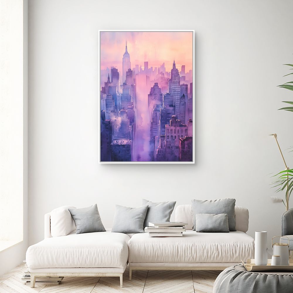 Toile "Crépuscule urbain"