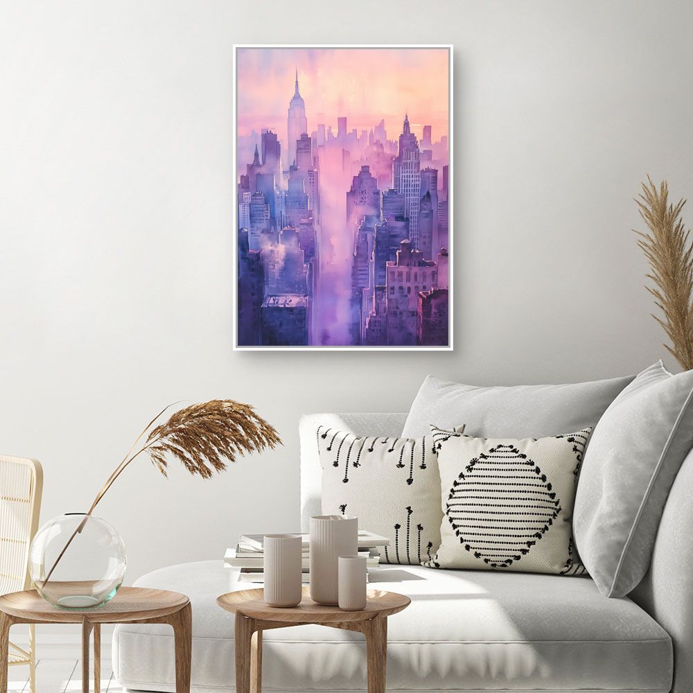 Toile "Crépuscule urbain"