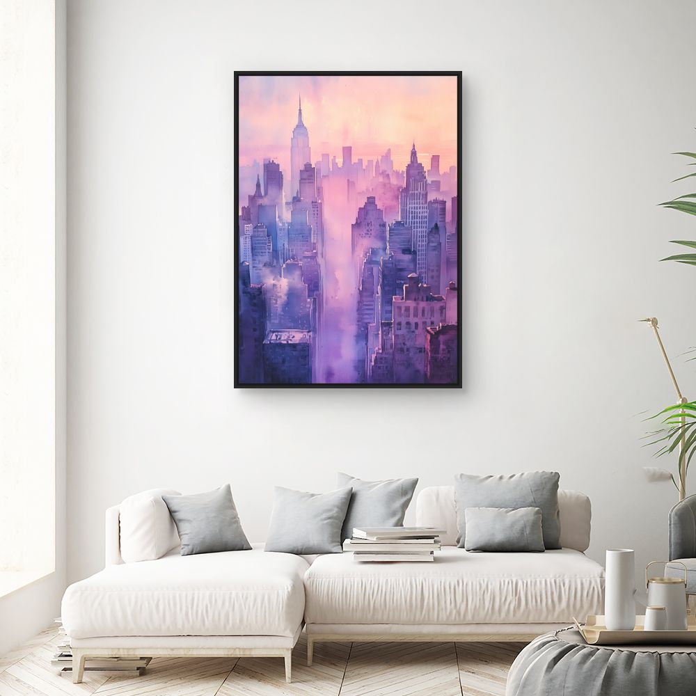 Toile "Crépuscule urbain"