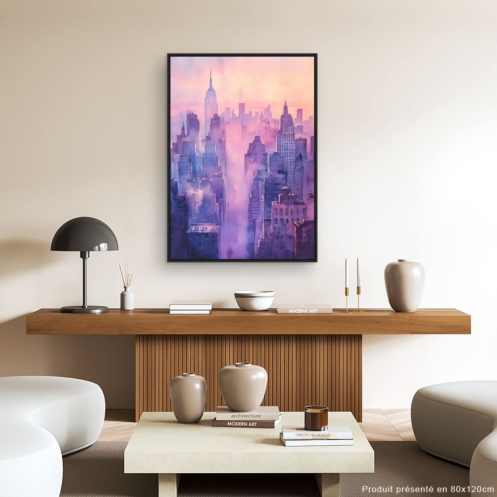 Toile "Crépuscule urbain"