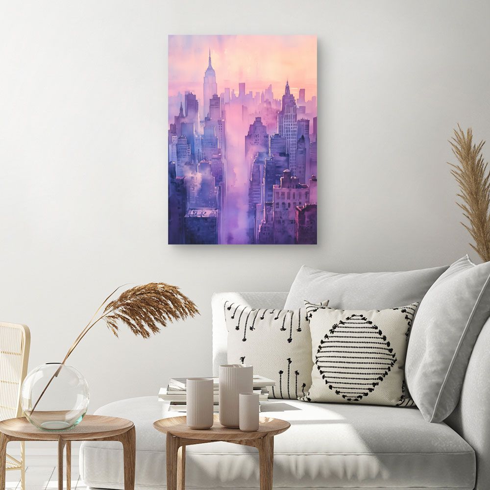 Toile "Crépuscule urbain"
