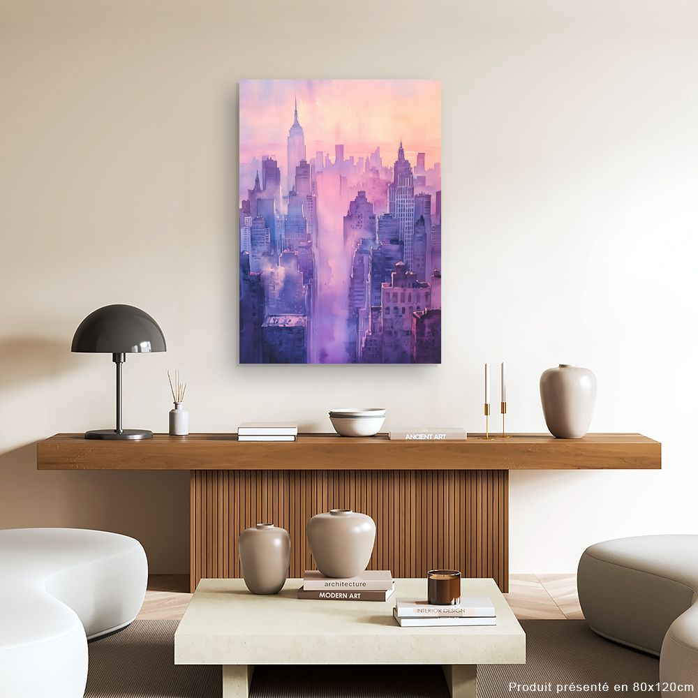 Toile "Crépuscule urbain"