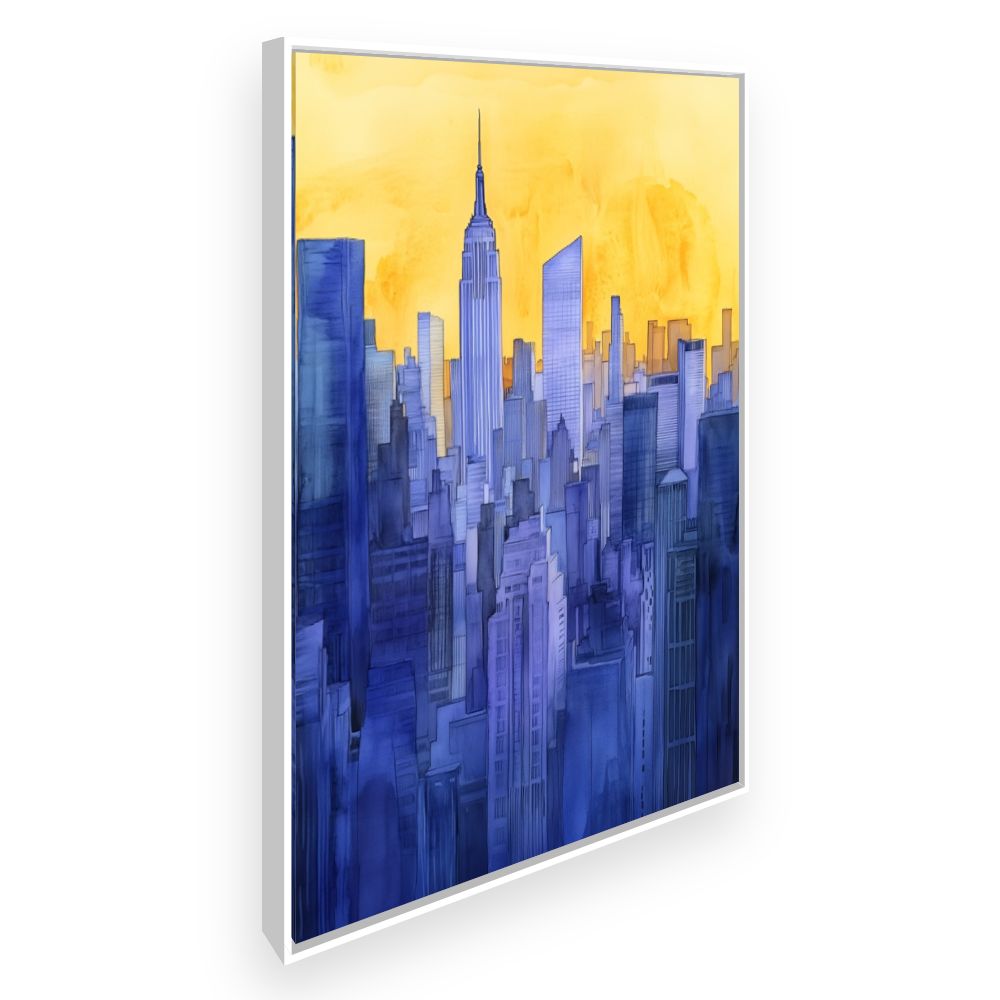 Toile Horizons urbains captivants – toile cadre blanc (slide 2)