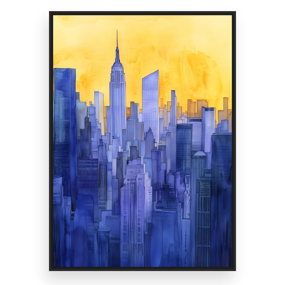Toile Horizons urbains captivants – toile cadre noir (slide 3)