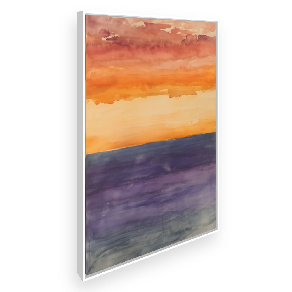 Toile Coucher de soleil – toile cadre blanc (slide 2)