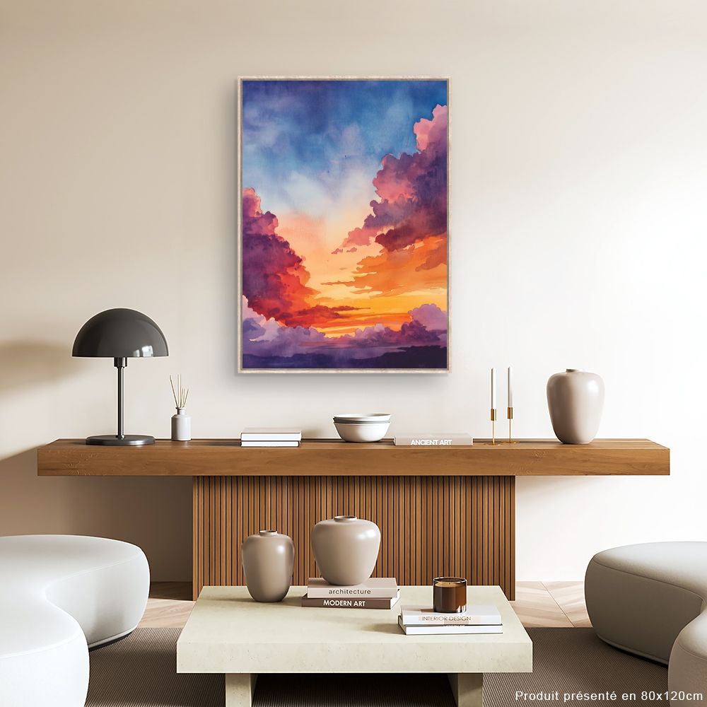 Toile "Coucher de soleil vibrant"