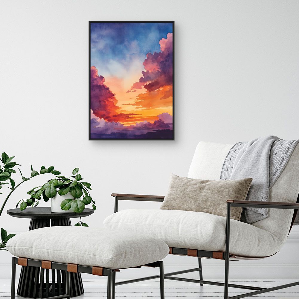 Toile "Coucher de soleil vibrant"