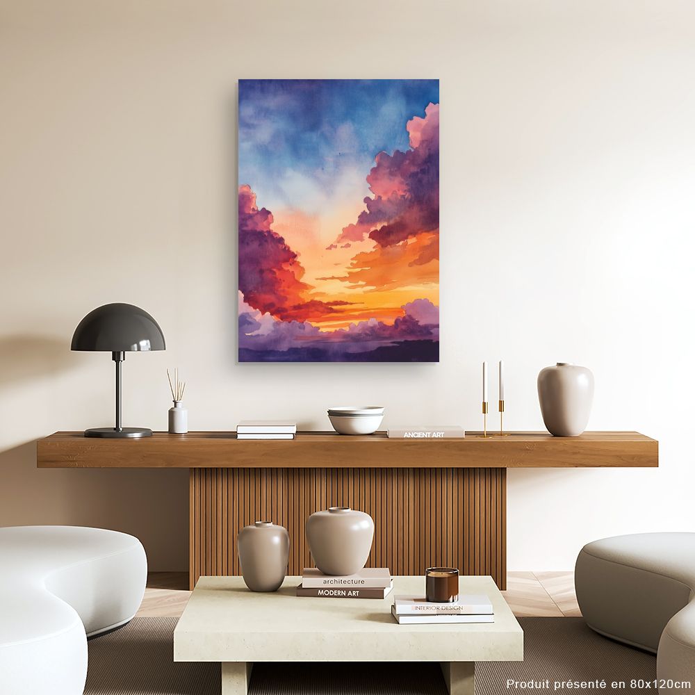 Toile "Coucher de soleil vibrant"