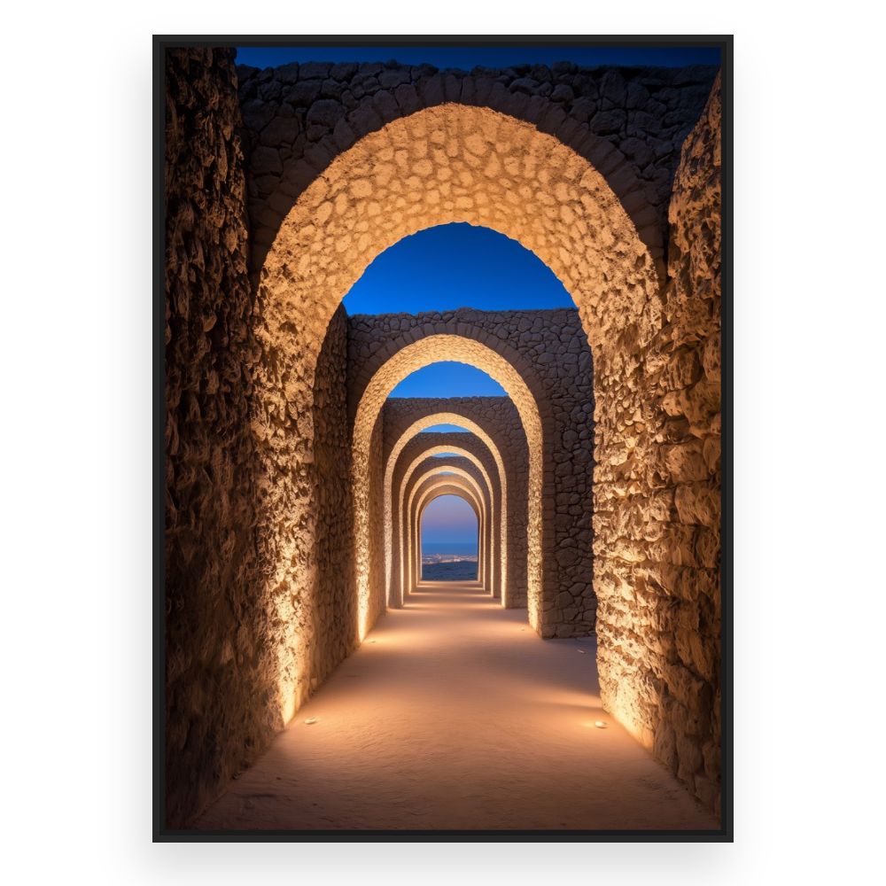 Toile Arches mystiques illuminées – toile cadre noir (slide 3)