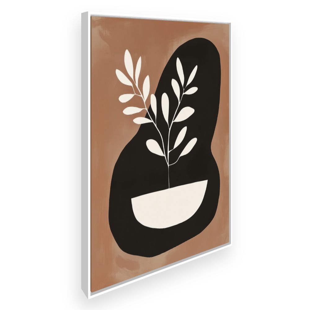 Toile Plante minimaliste – toile cadre blanc (slide 2)