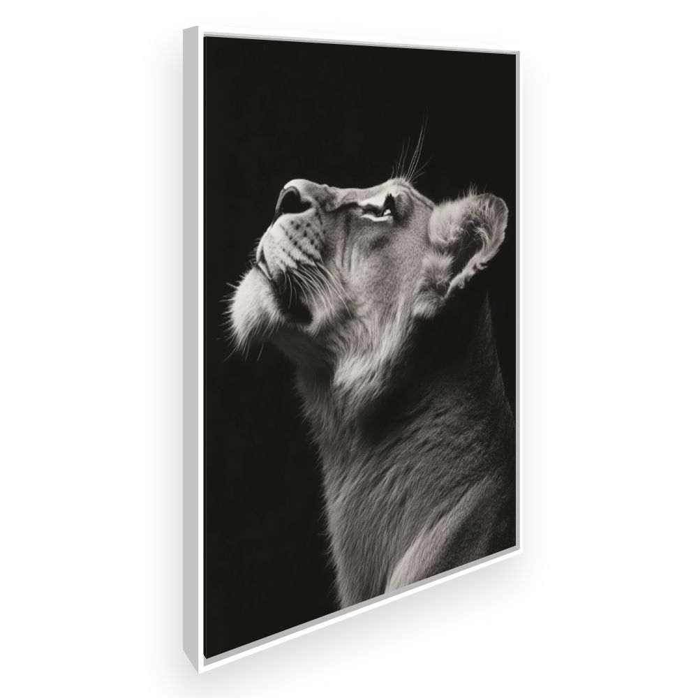 Toile Regard majestueux – toile cadre blanc (slide 2)