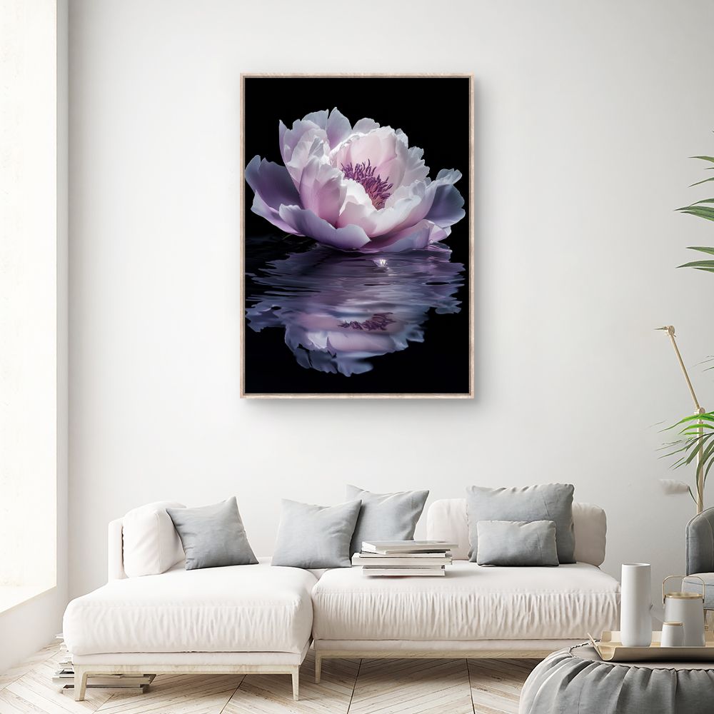 Toile "Élégante fleur aquatique"