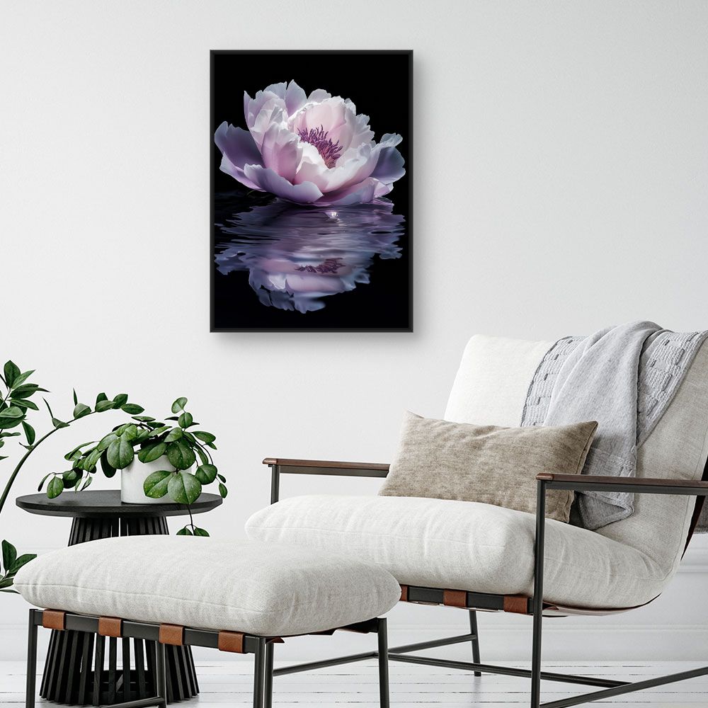 Toile "Élégante fleur aquatique"