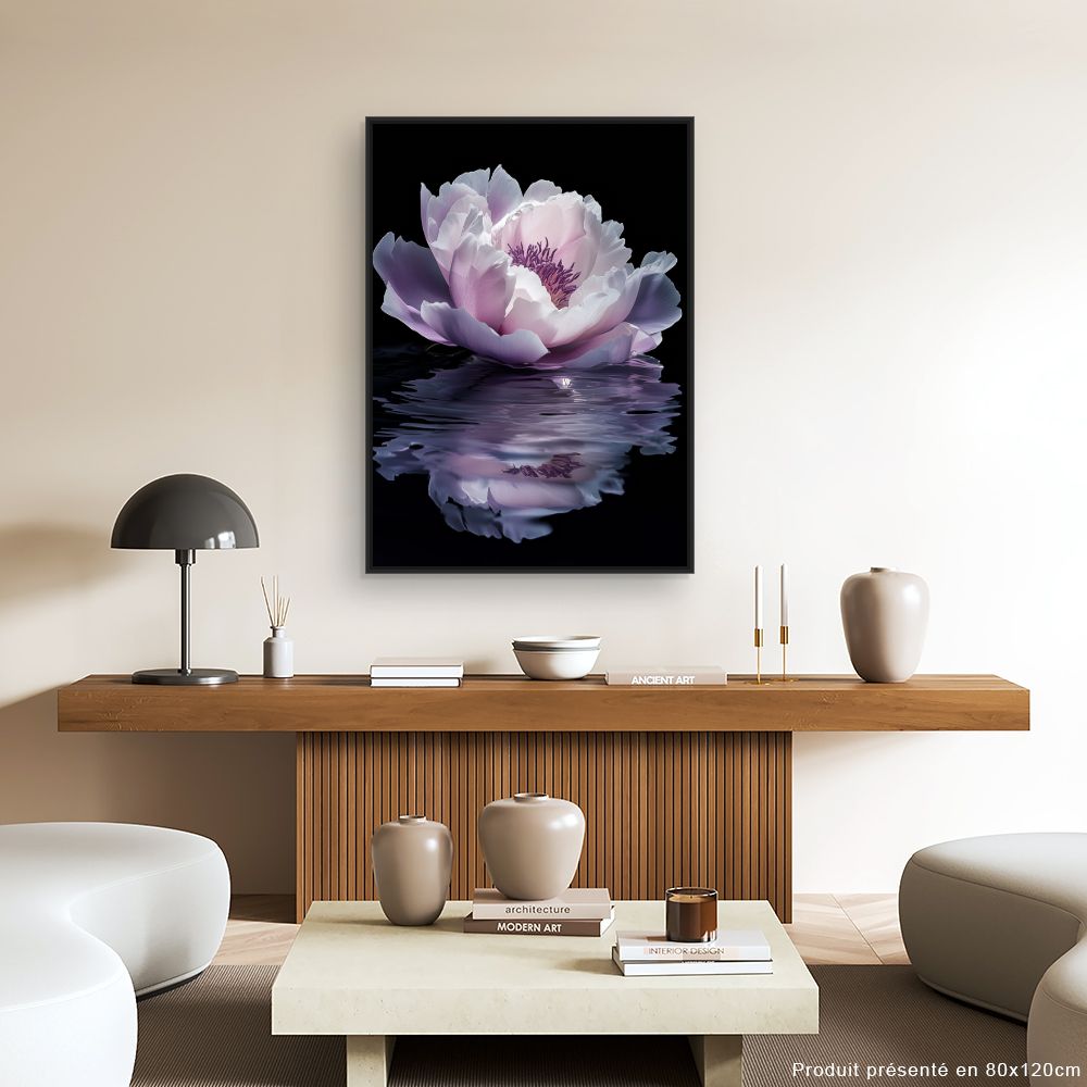 Toile "Élégante fleur aquatique"