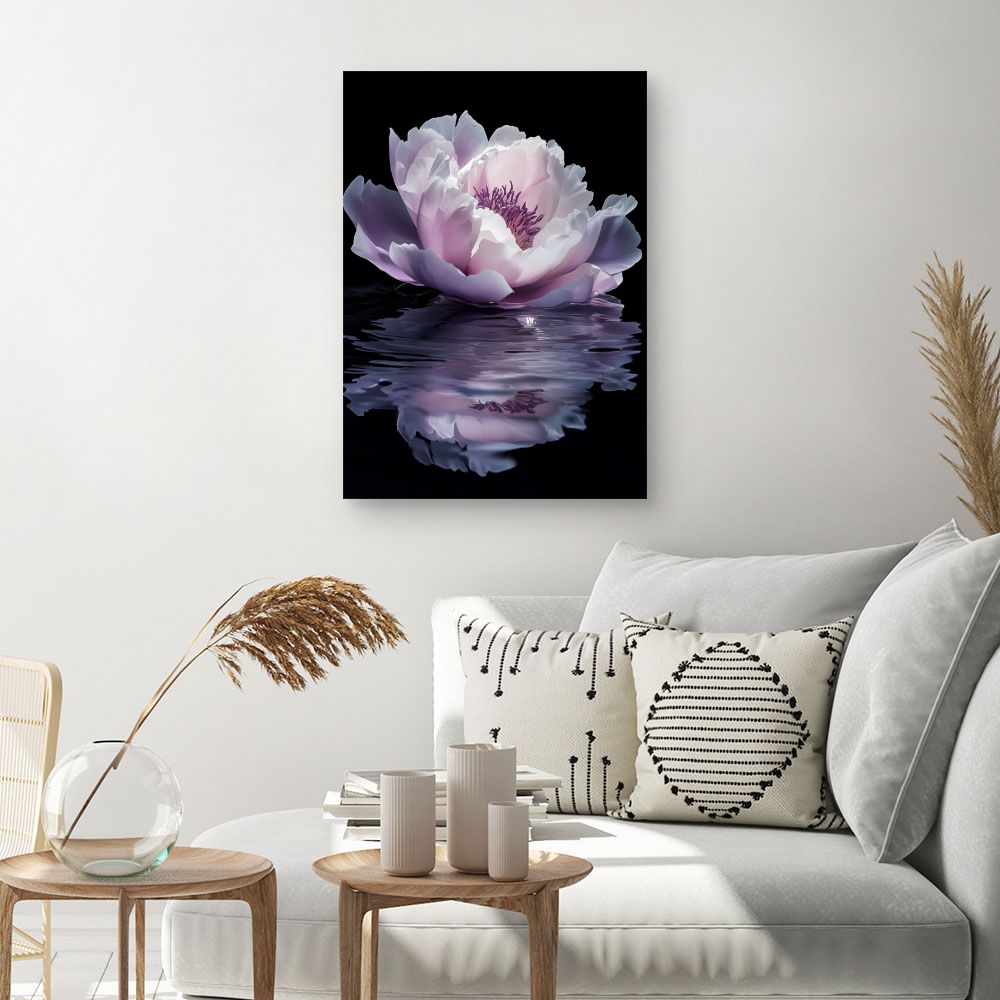 Toile "Élégante fleur aquatique"