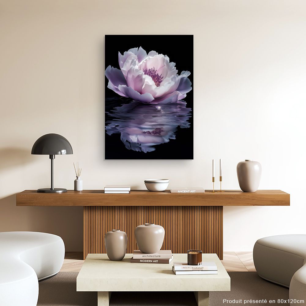 Toile "Élégante fleur aquatique"