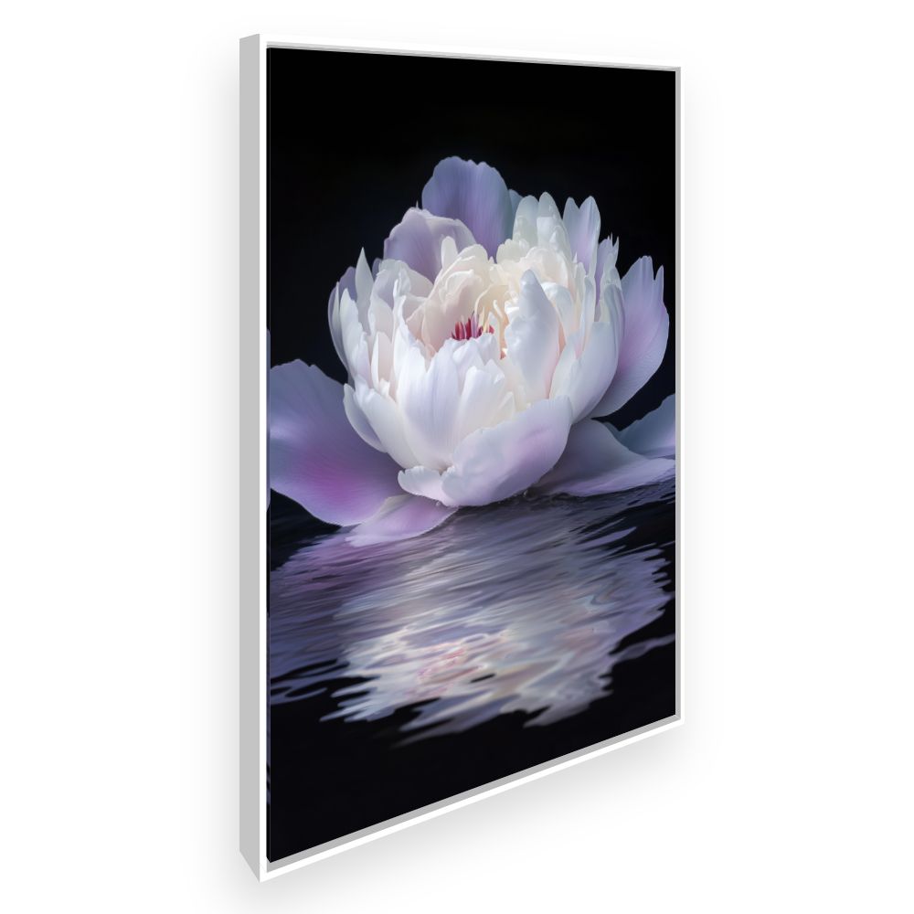 Toile Fleur envoûtante – toile cadre blanc (slide 2)