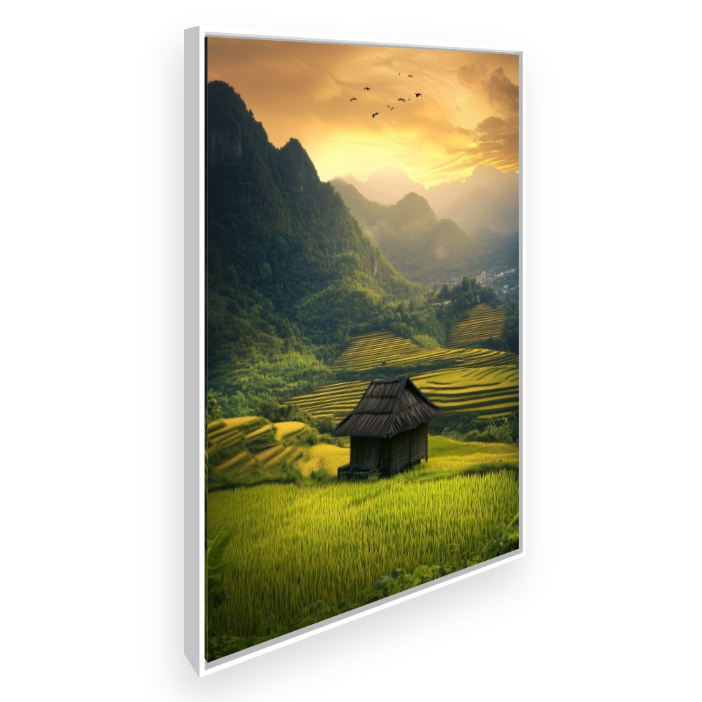 Toile Paysage serein – toile cadre blanc (slide 2)