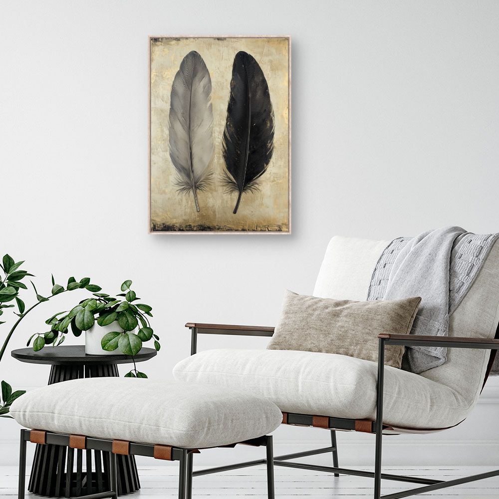 Toile "Plumes élégantes"