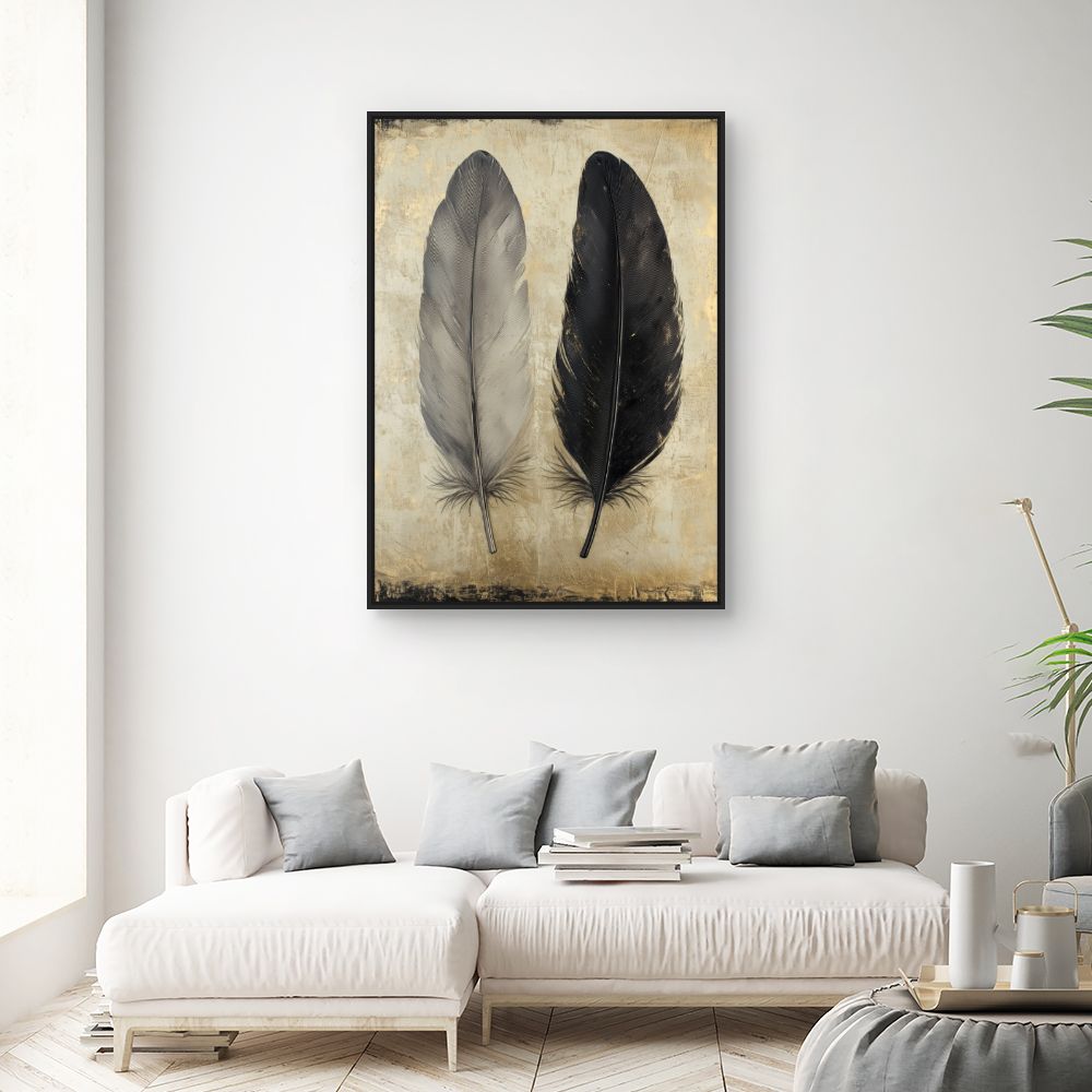 Toile "Plumes élégantes"