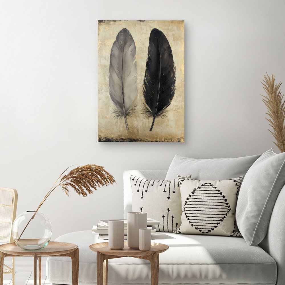 Toile "Plumes élégantes"