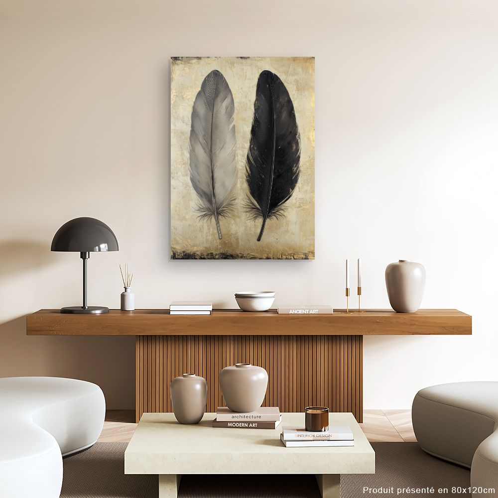 Toile "Plumes élégantes"