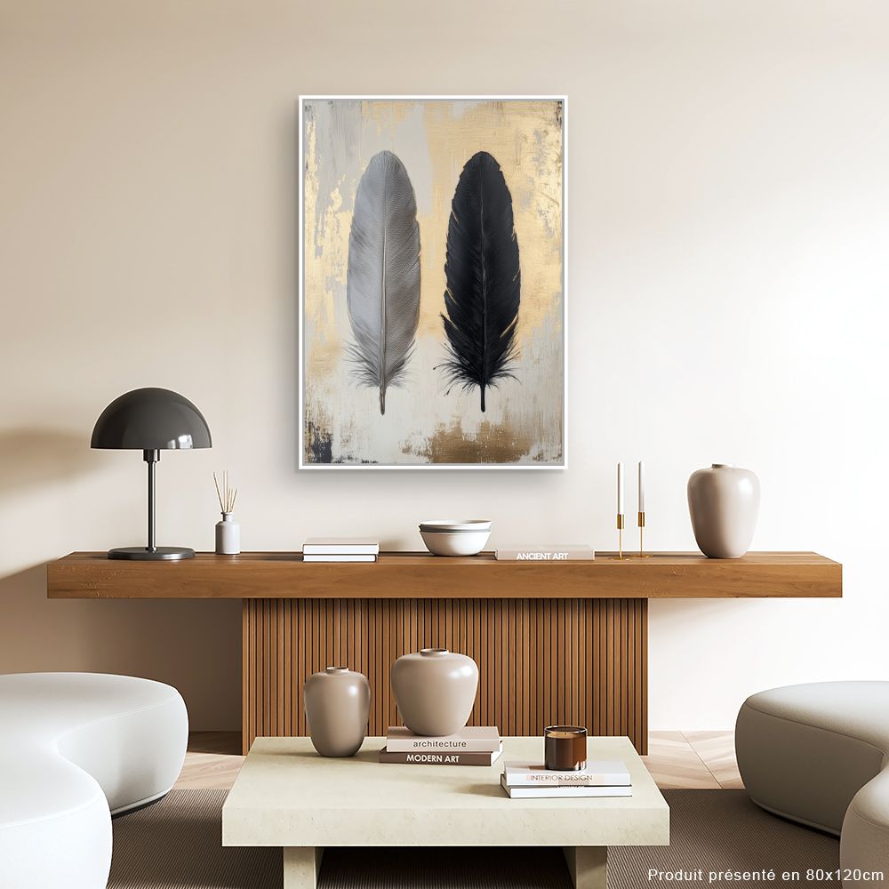 Toile "Plumes élégantes"