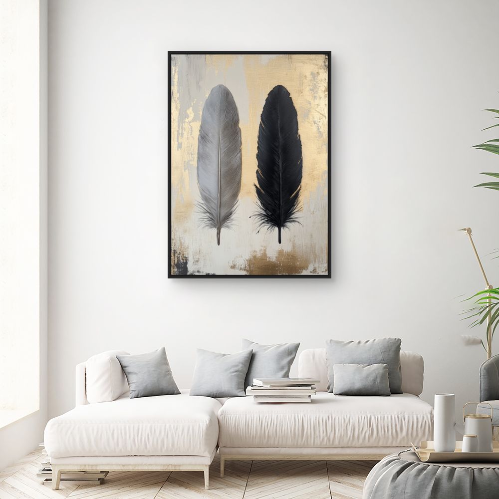 Toile "Plumes élégantes"
