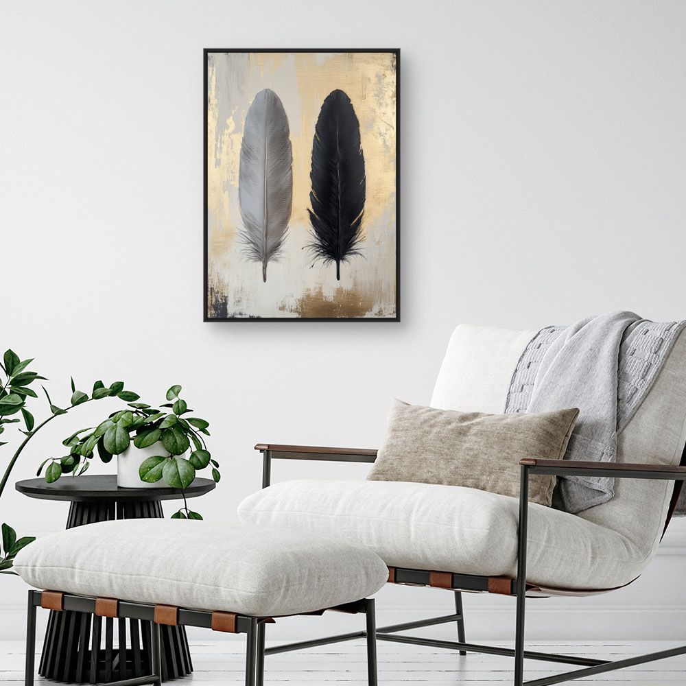 Toile "Plumes élégantes"