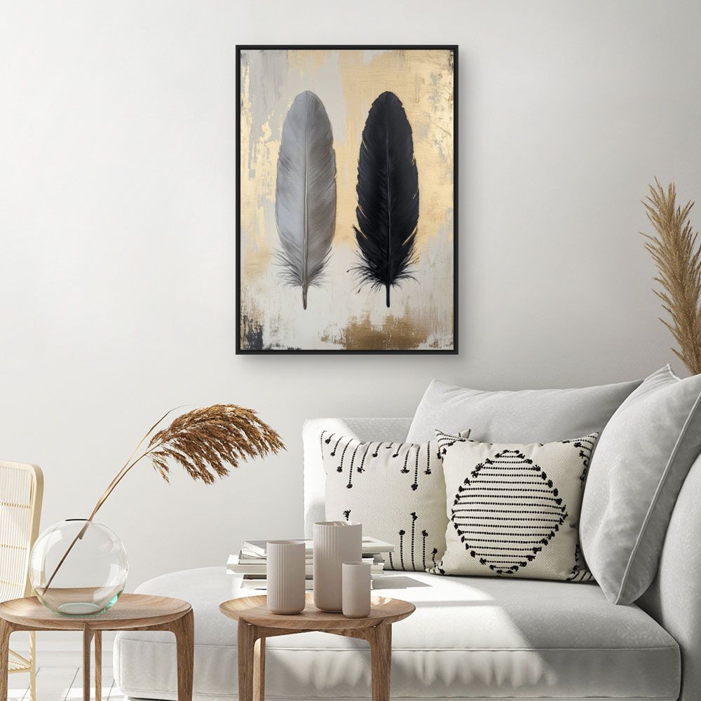 Toile "Plumes élégantes"