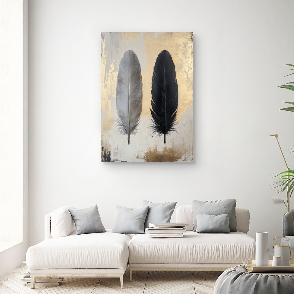 Toile "Plumes élégantes"