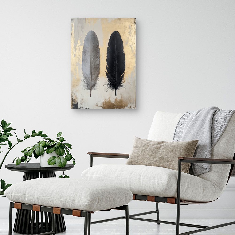 Toile "Plumes élégantes"