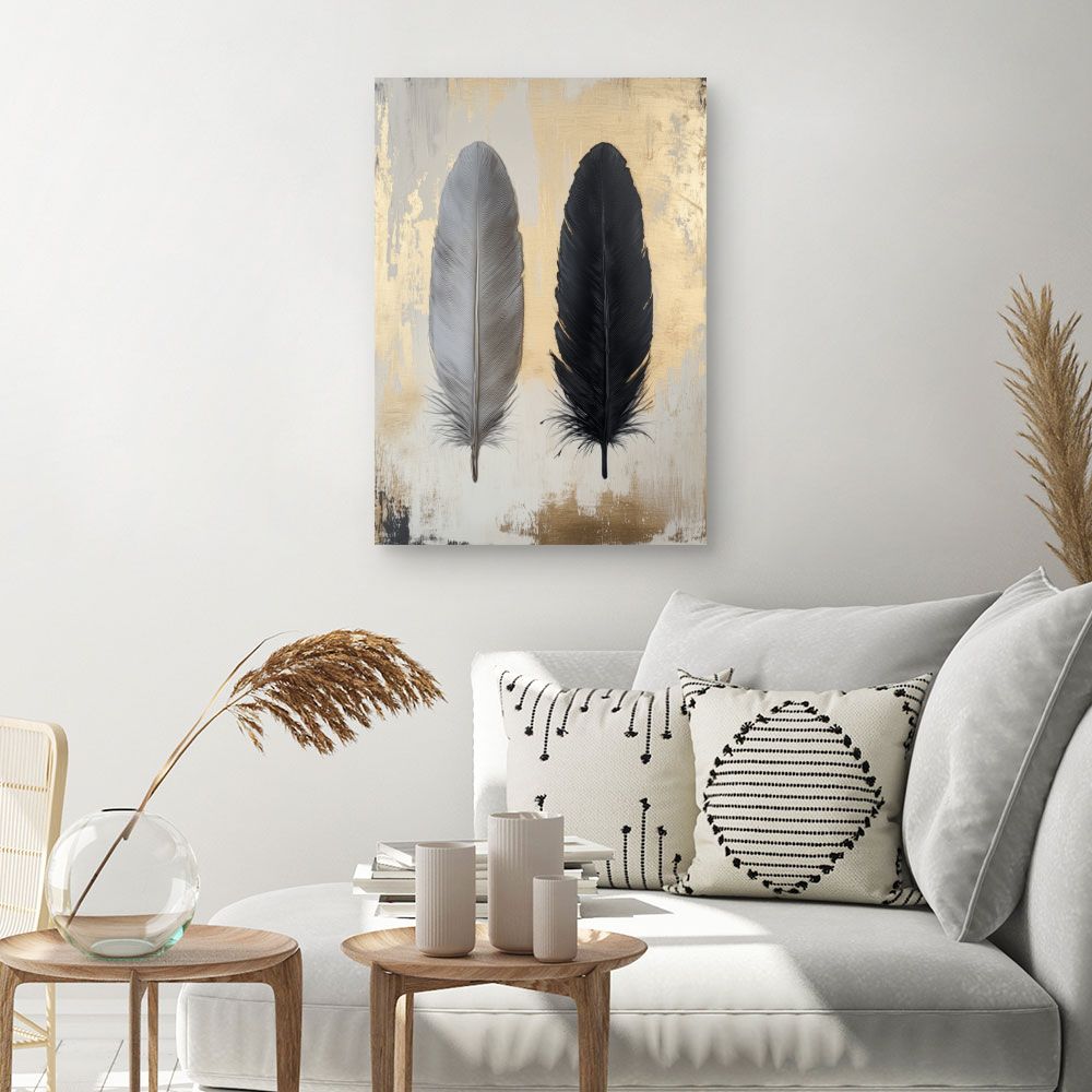 Toile "Plumes élégantes"