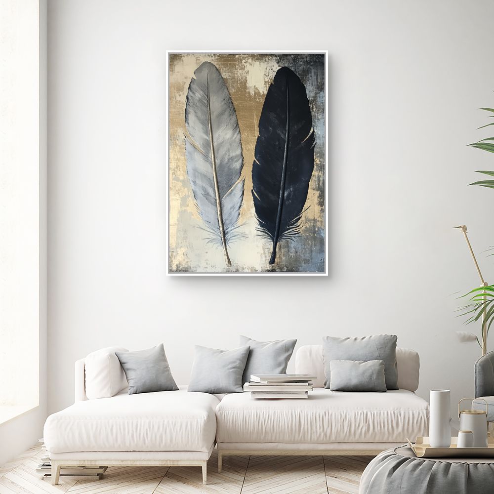 Toile "Plumes élégantes"