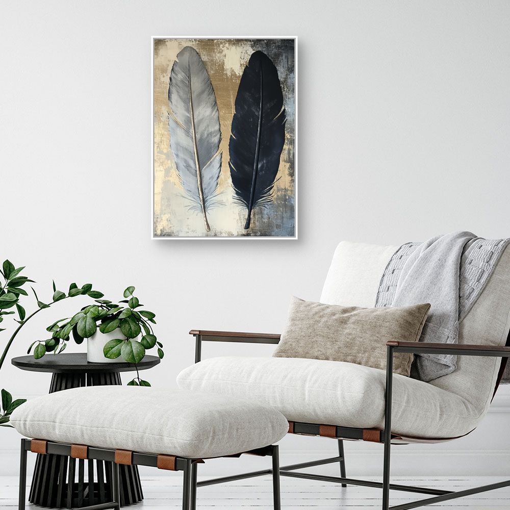 Toile "Plumes élégantes"