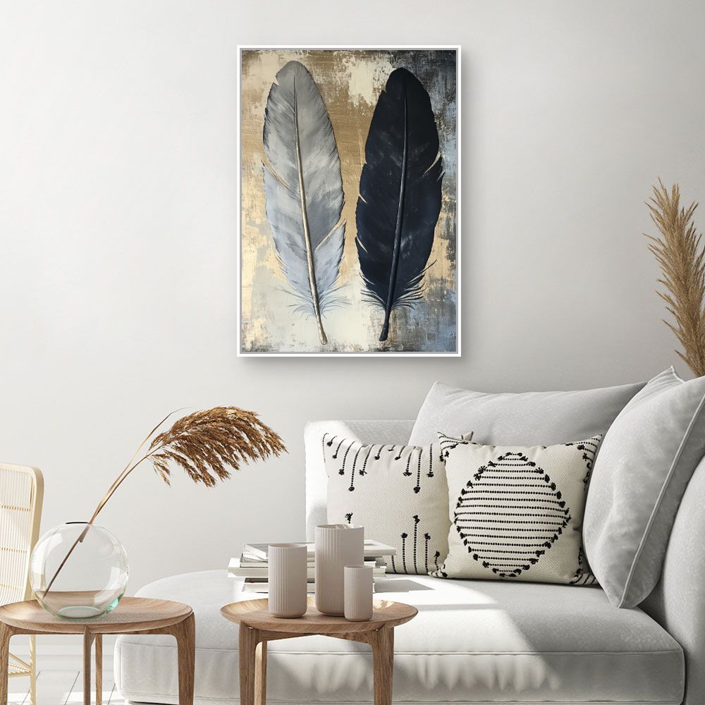Toile "Plumes élégantes"