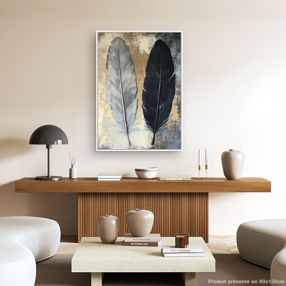 Toile "Plumes élégantes"