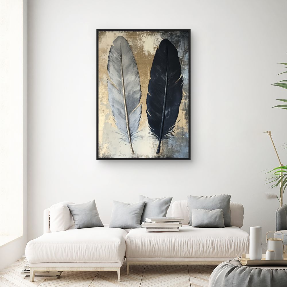 Toile "Plumes élégantes"