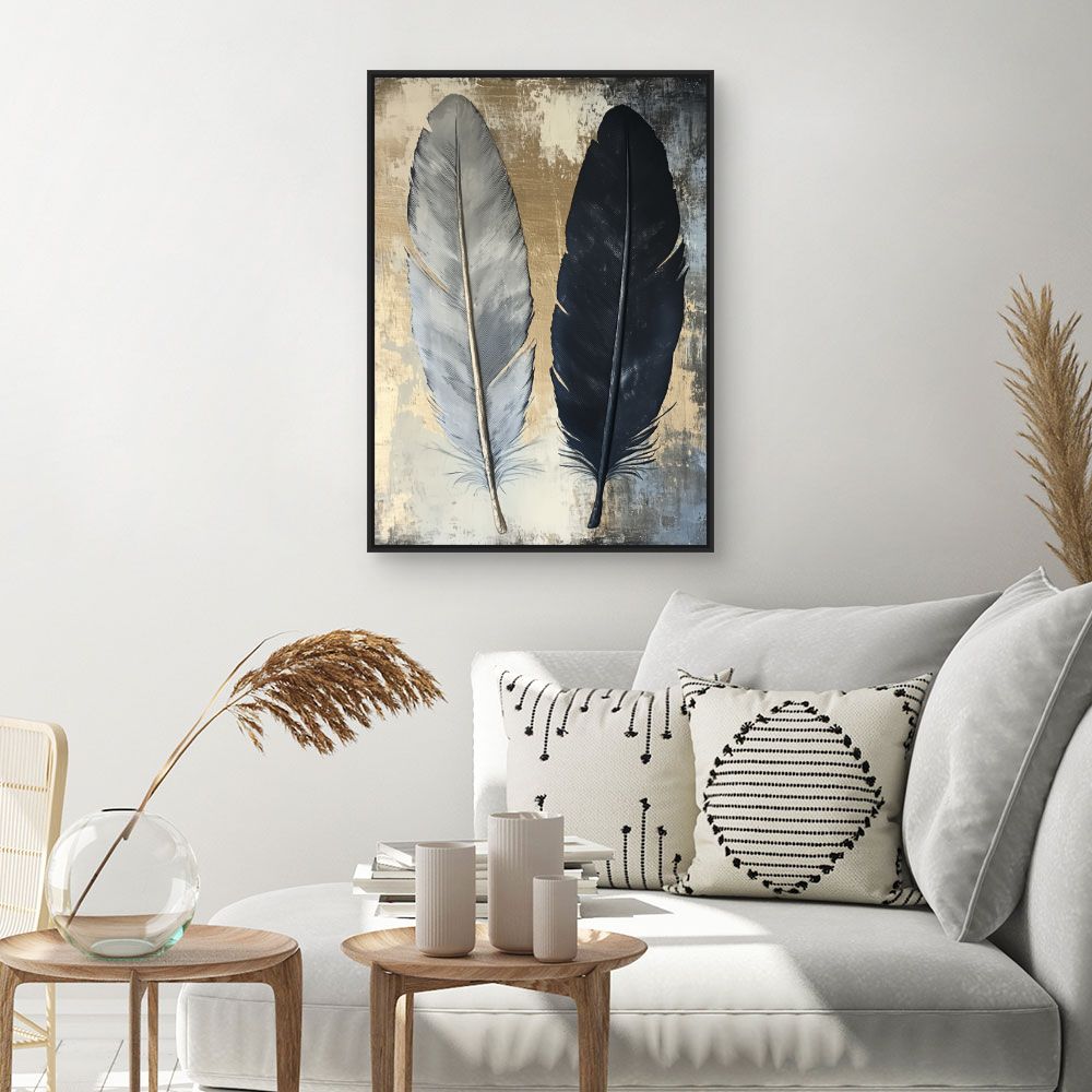 Toile "Plumes élégantes"