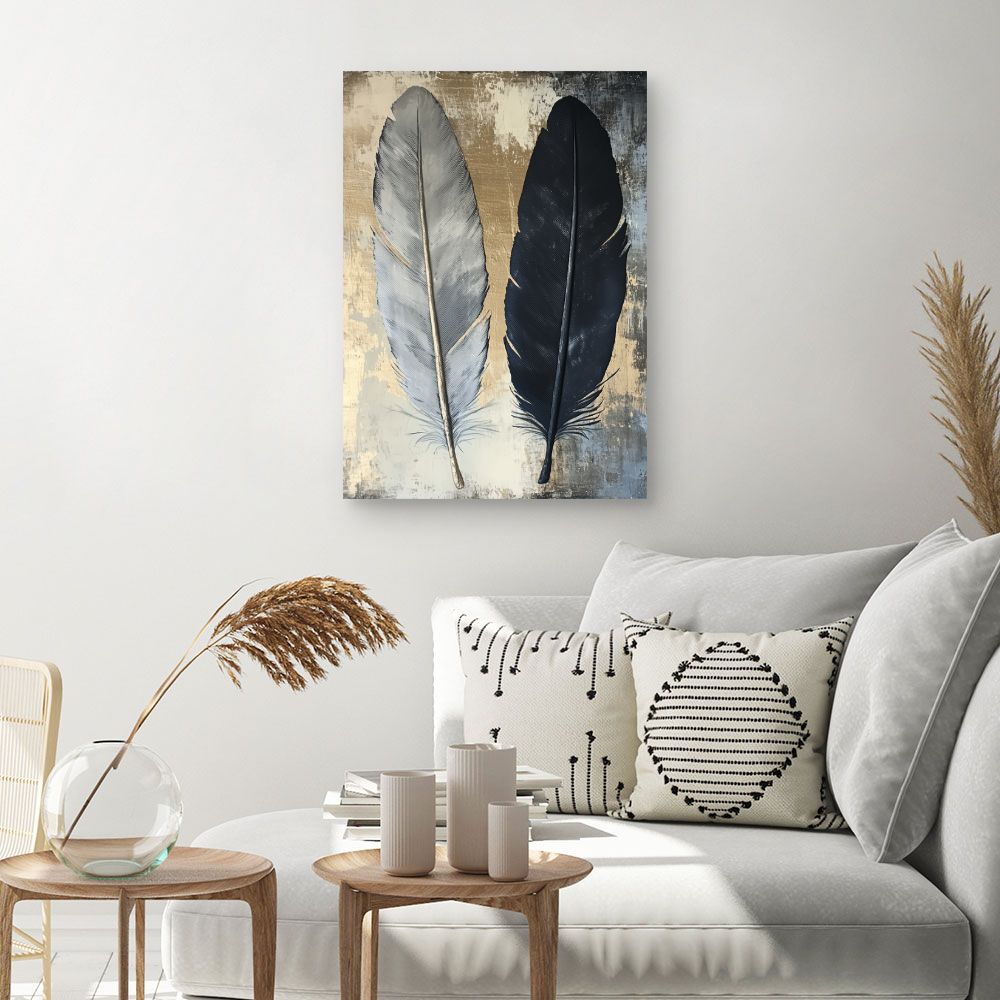 Toile "Plumes élégantes"