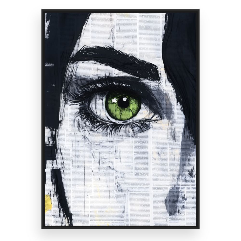 Toile Regard captivant – toile cadre noir (slide 3)