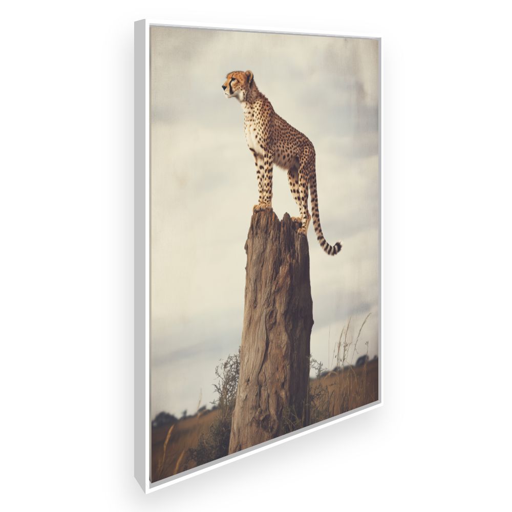 Toile Guépard majestueux – toile cadre blanc (slide 2)