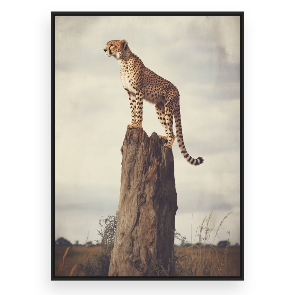 Toile Guépard majestueux – toile cadre noir (slide 3)