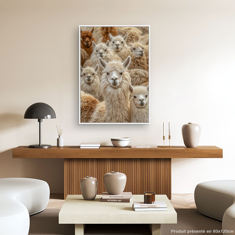 Toile "Lamas adorables"